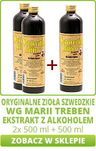 Zestaw Oryginalne zioła szwedzkie wg Marii Treben Nalewka 2x500ml+500ml
